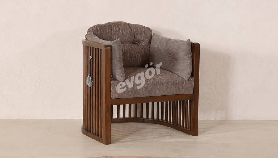 Rublev Lüks Ahşap Berjer - 1