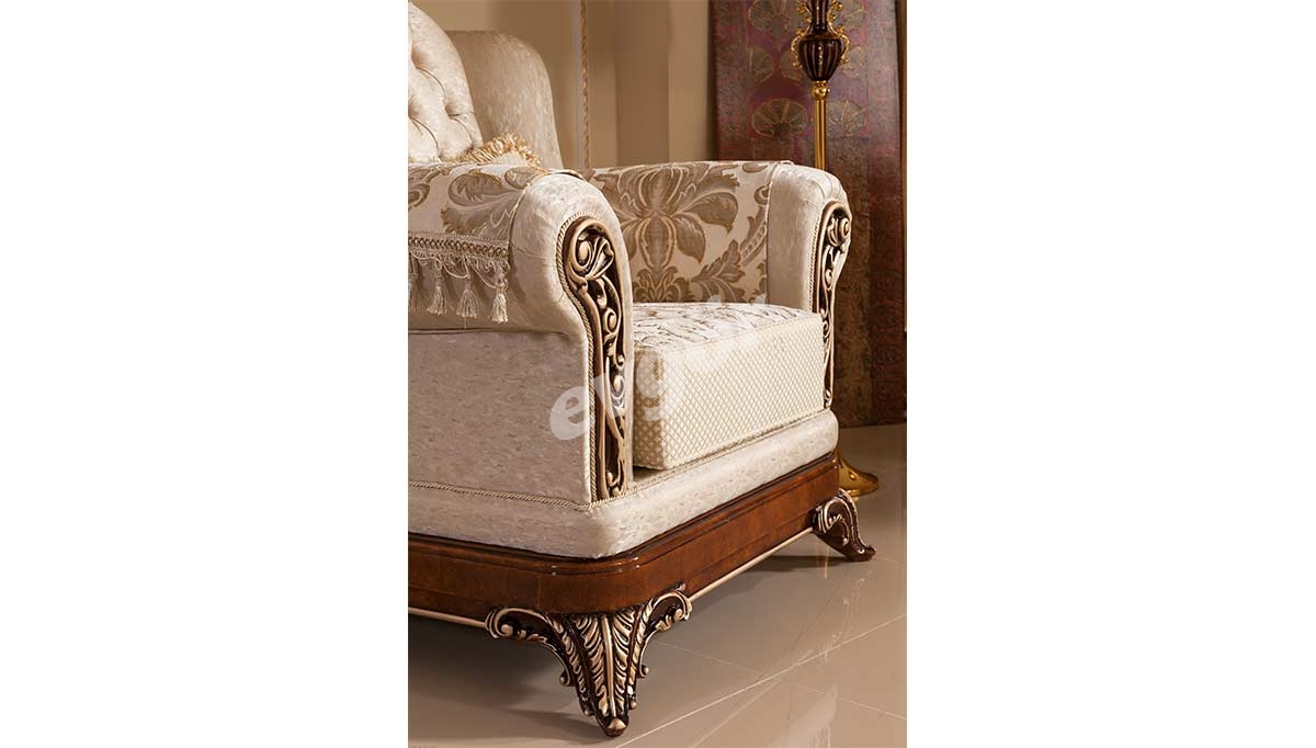 Safir Ceviz Klasik Koltuk Takımı - 5