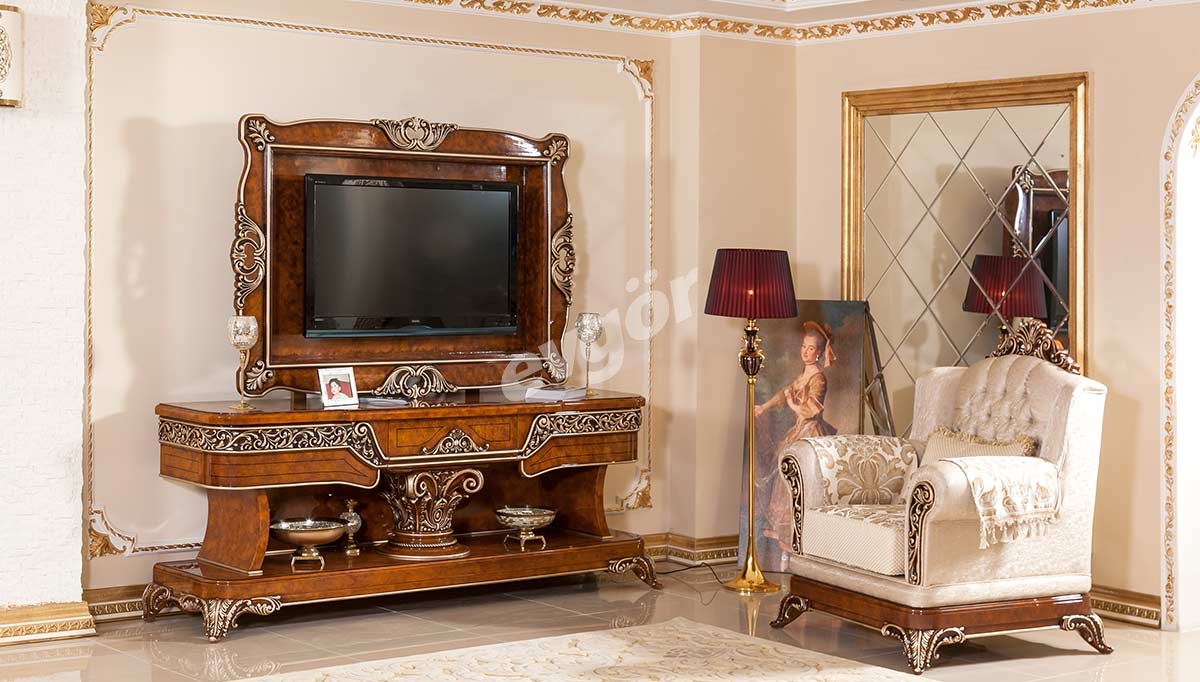 Safir Ceviz Klasik Koltuk Takımı - 7