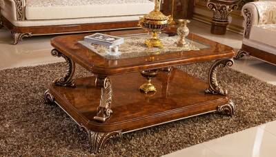 Safir Ceviz Klasik Orta Sehpa