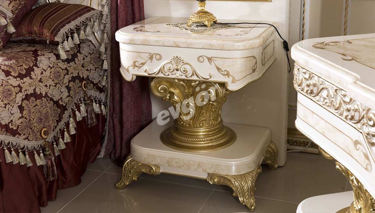 Safir Krem Klasik Yatak Odası - 5