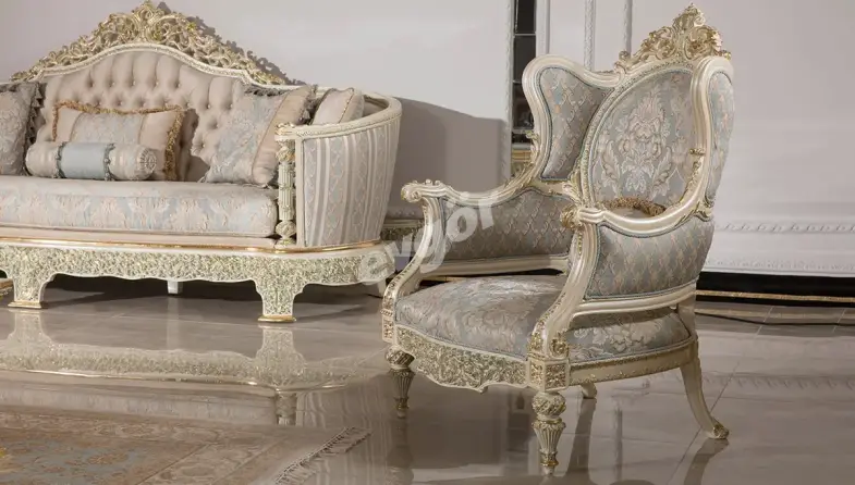 Şahmaran Beyaz Klasik Berjer - 1