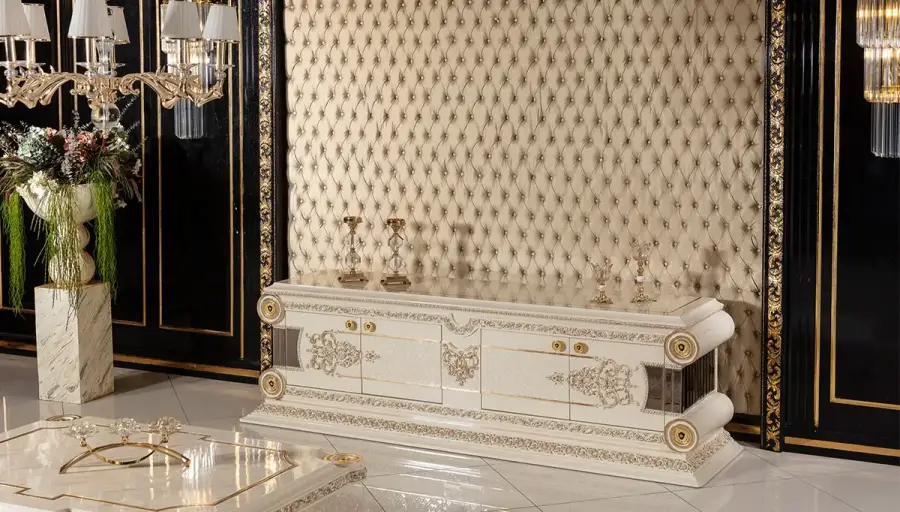 Saraylı Krem Klasik Yemek Odası - 6