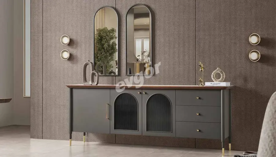Sarina Antrasit Modern Konsol+Ayna - 1