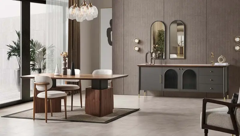 Sarina Antrasit Modern Yemek Odası