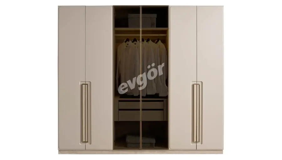 Seren Modern Gardırop (4 Boyalı+ 2 Alüminyum Kapak) - 1
