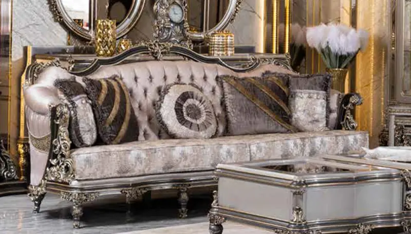 Sonya Taçlı Avangarde Üçlü Koltuk