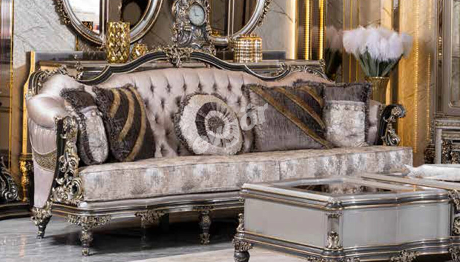 Sonya Taçlı Avangarde Üçlü Koltuk