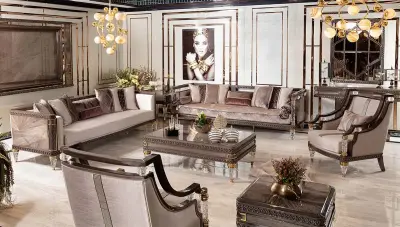 Soprena Art Deco Sofa Set - Thumbnail