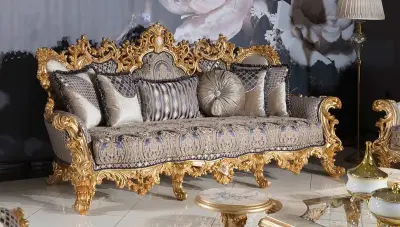 Sultan Krem Klasik Koltuk Takımı - 2