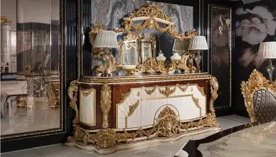 Sultan Krem Klasik Konsol + Ayna 