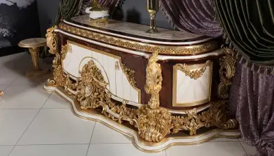 Sultan Krem Klasik TV Sehpası - 2