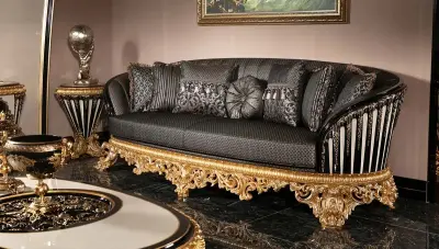 Tandiya Black Sofa Set - Thumbnail