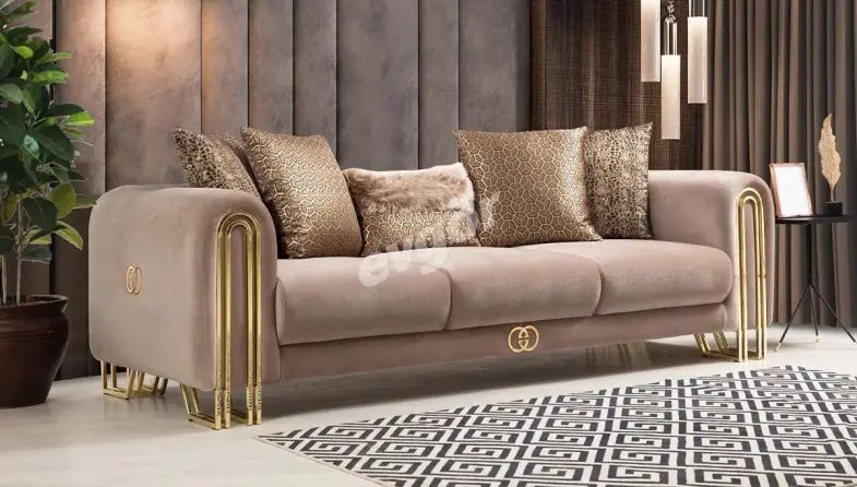 Ancela Krem Modern Koltuk Takımı - 3
