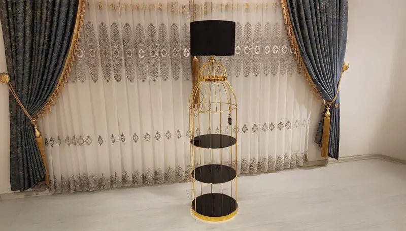 Atlas Gold Raflı Abajur (Hemen Teslim) - 1