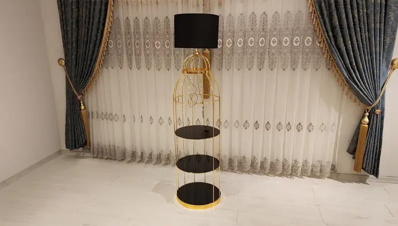 Atlas Gold Raflı Abajur (Hemen Teslim) - 3