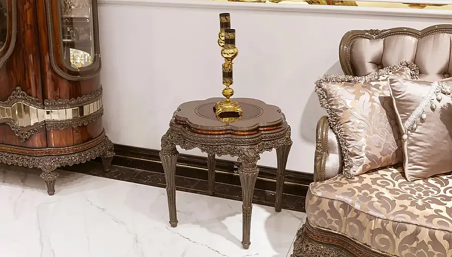 Bendy Bordo Klasik Koltuk Takımı - 5