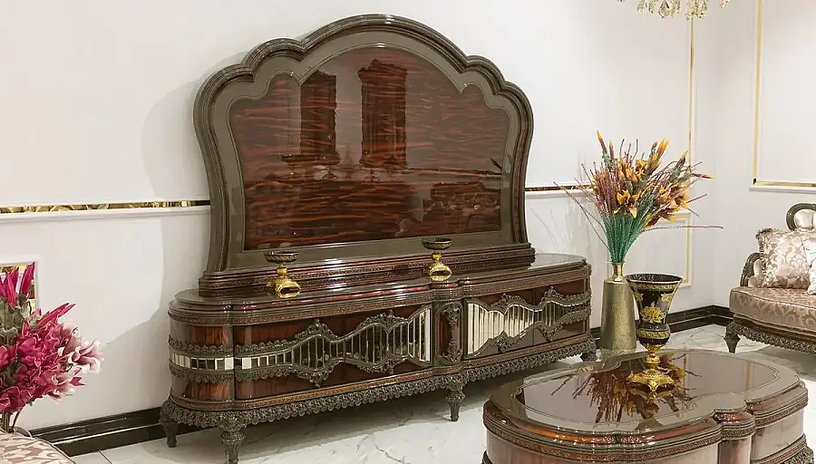 Bendy Bordo Klasik Koltuk Takımı - 6