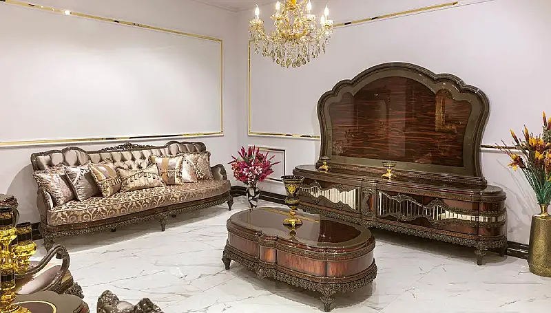 Bendy Bordo Klasik Koltuk Takımı 