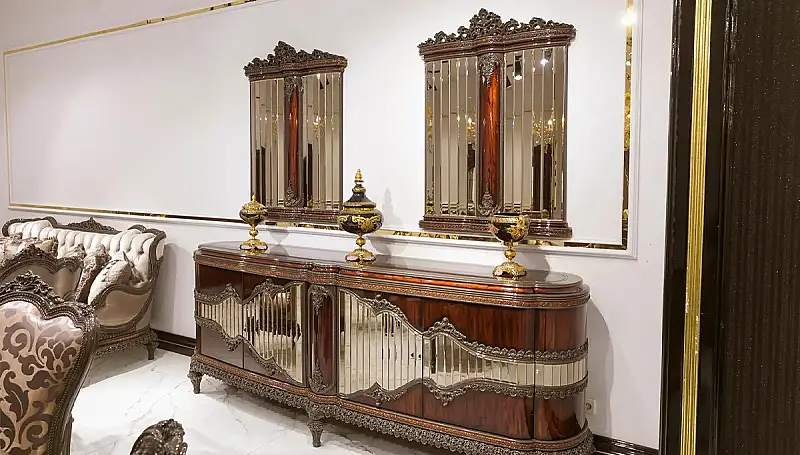 Bendy Bordo Klasik Yemek Odası - 2