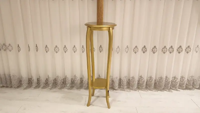 Bruna Gold Uzun Fiskos Sehpa (Hemen Teslim) - 1