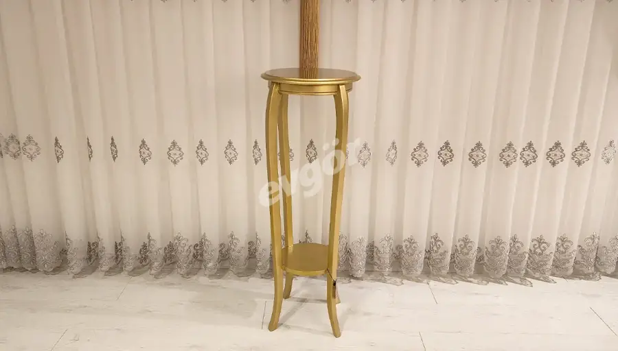 Bruna Gold Uzun Fiskos Sehpa (Hemen Teslim) - 1