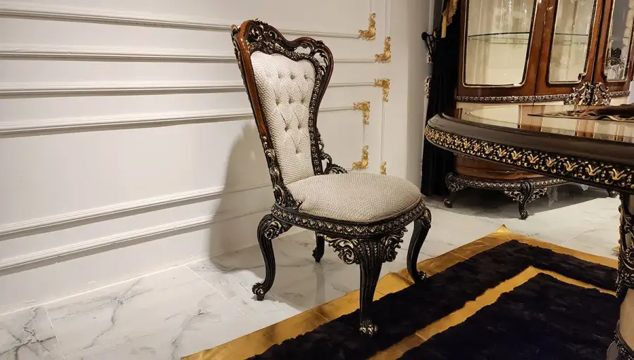 Eftelya Ceviz Klasik Salon Takımı (Hemen Teslim ) - 10