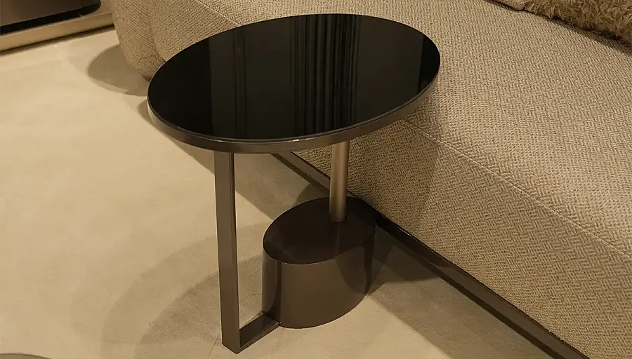 Eksen Modern Camlı Yan Sehpa - 1