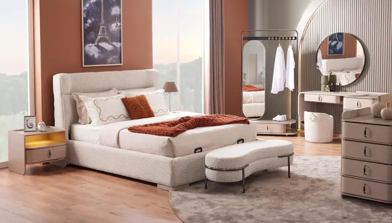 Eyfel Modern Köşe Dolaplı Yatak Odası (Hemen Teslim)
