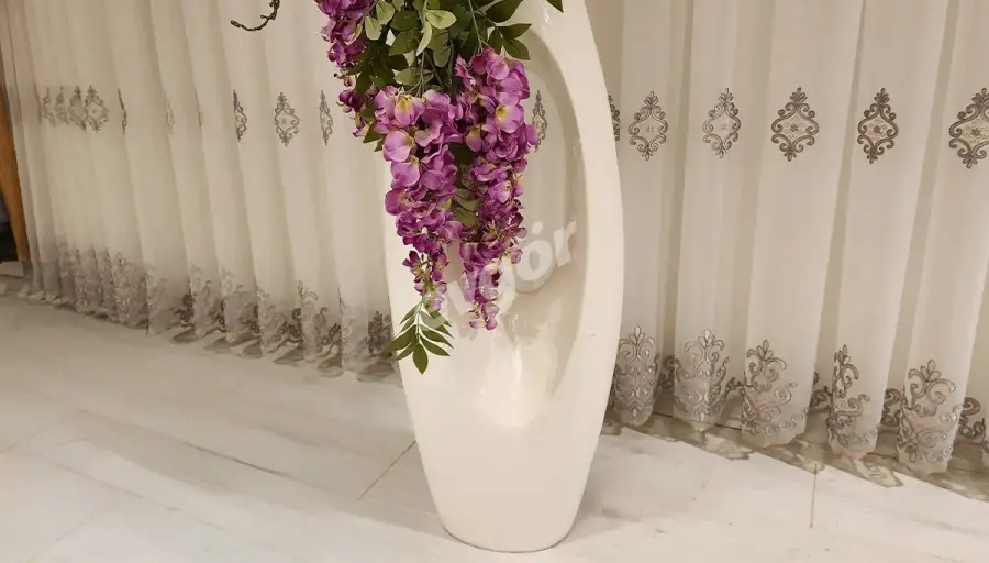  Hazel Beyaz Saksılı Çiçek (Hemen Teslim) - 3