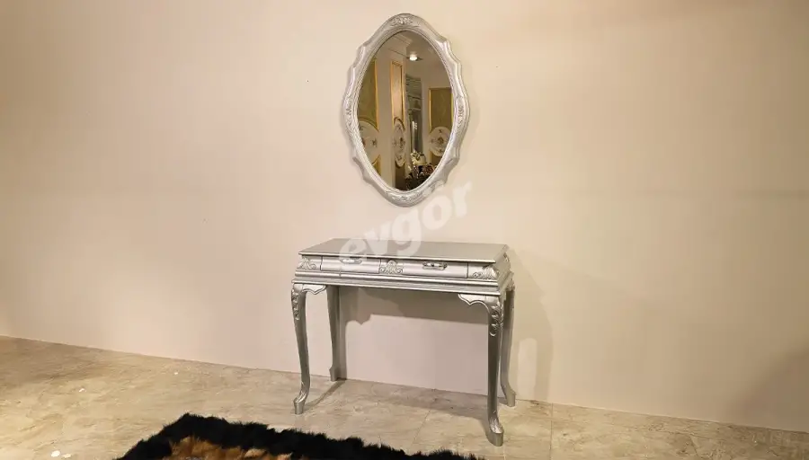 Holly Aynalı Gümüş Gri Dresuar (Hemen Teslim) - 1