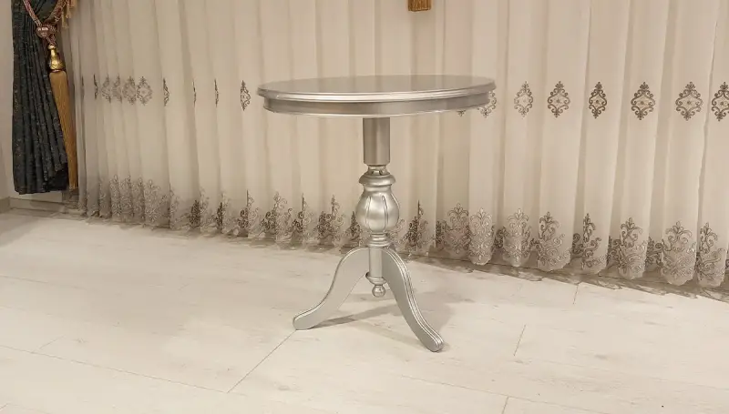 Holly Gümüş Gri Fiskos Sehpa (Hemen Teslim) - 2