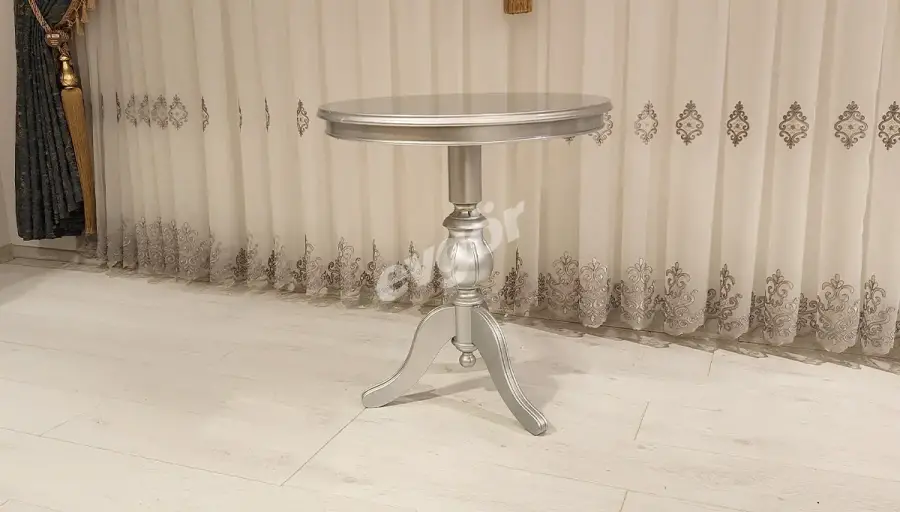 Holly Gümüş Gri Fiskos Sehpa (Hemen Teslim) - 2