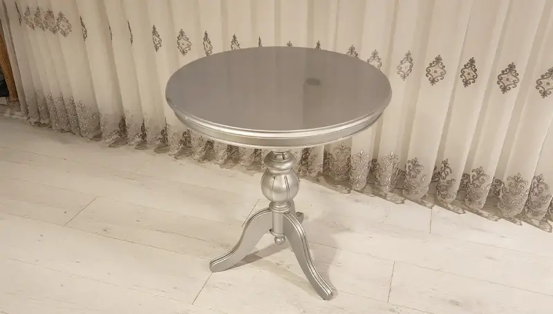 Holly Gümüş Gri Fiskos Sehpa (Hemen Teslim) - 3