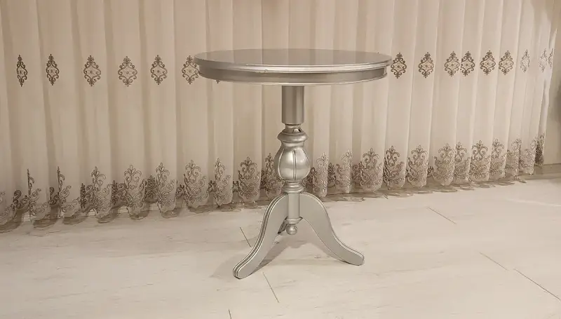 Holly Gümüş Gri Fiskos Sehpa (Hemen Teslim) - 4