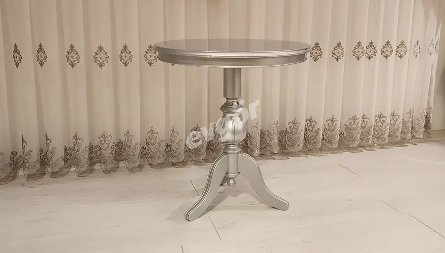 Holly Gümüş Gri Fiskos Sehpa (Hemen Teslim) - 4