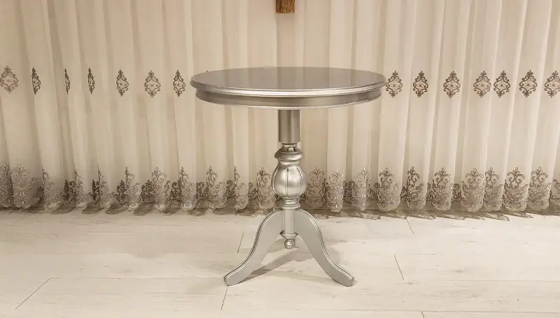 Holly Gümüş Gri Fiskos Sehpa (Hemen Teslim) - 1