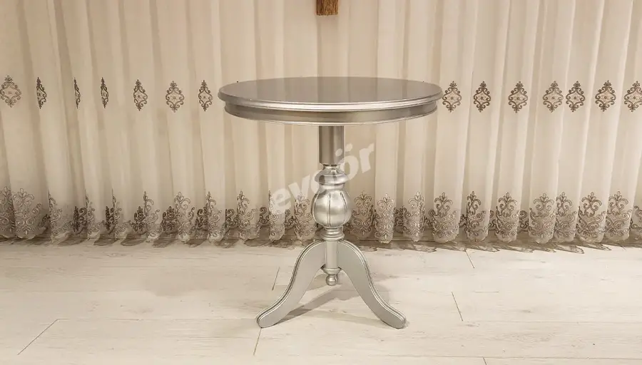 Holly Gümüş Gri Fiskos Sehpa (Hemen Teslim) - 1