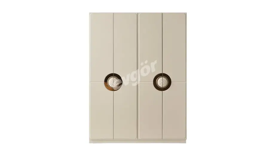 Leza Modern 4 Kapılı Gardırop (Boyalı) - 1
