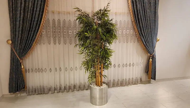 Lia Gri Saksılı Çiçek (Hemen Teslim) - 2