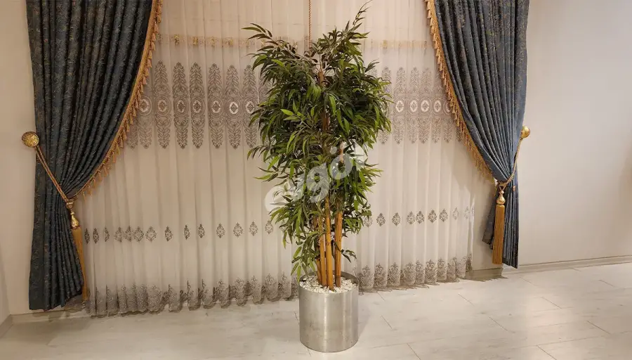 Lia Gri Saksılı Çiçek (Hemen Teslim) - 2