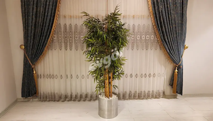 Lia Gri Saksılı Çiçek (Hemen Teslim) - 3