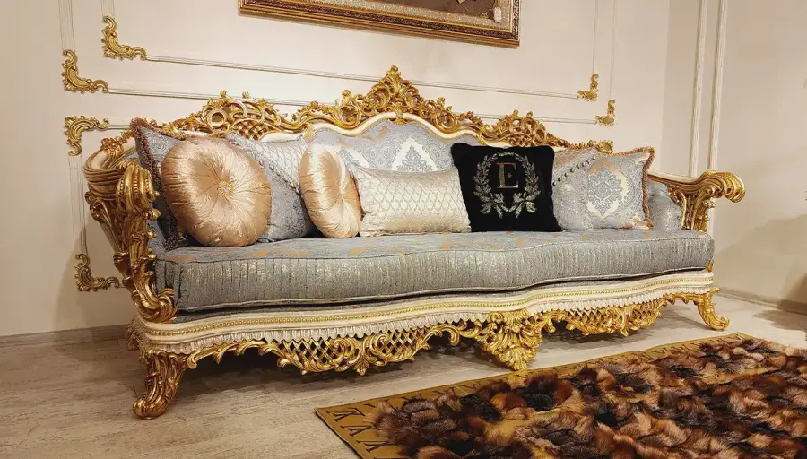Nazende Mavi Klasik Salon Takımı (Hemen Teslim ) - 2