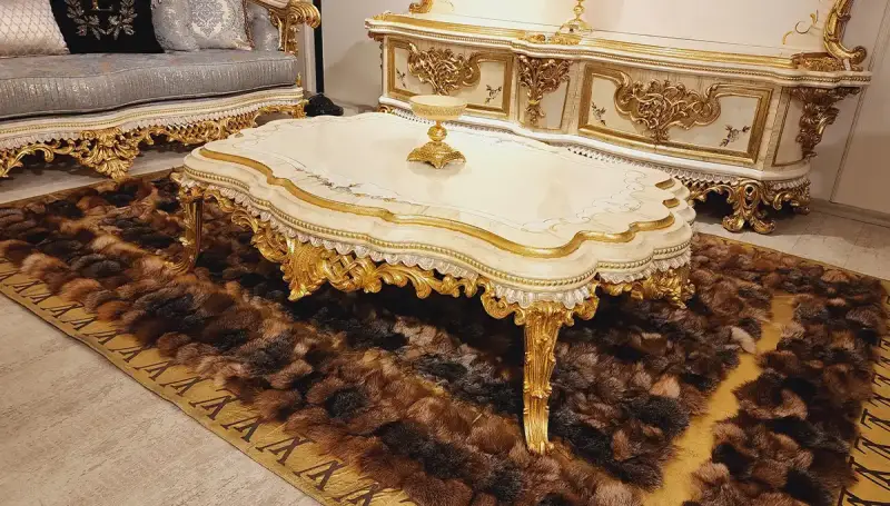 Nazende Mavi Klasik Salon Takımı (Hemen Teslim ) - 4