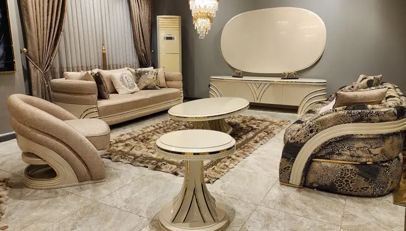 Perla Beyaz Lüks Koltuk Takımı - 1