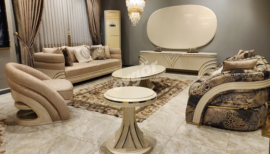 Perla Beyaz Lüks Koltuk Takımı - 1