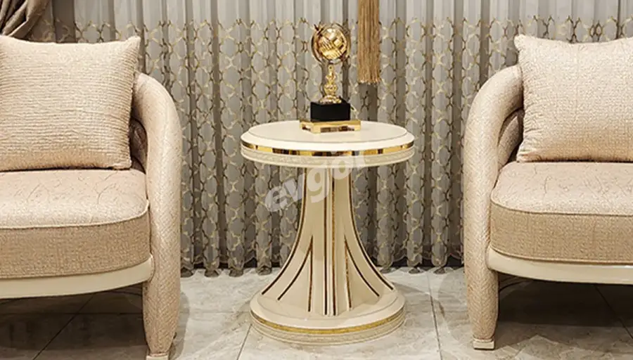 Perla Beyaz Lüks Koltuk Takımı - 7