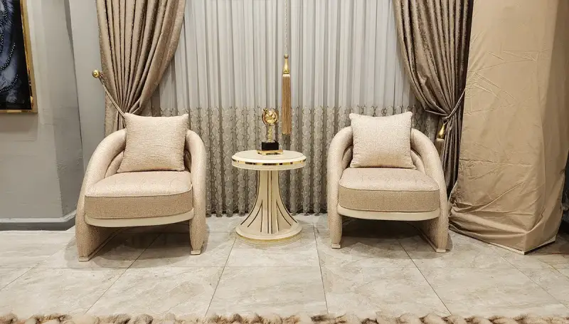 Perla Beyaz Lüks Koltuk Takımı - 5