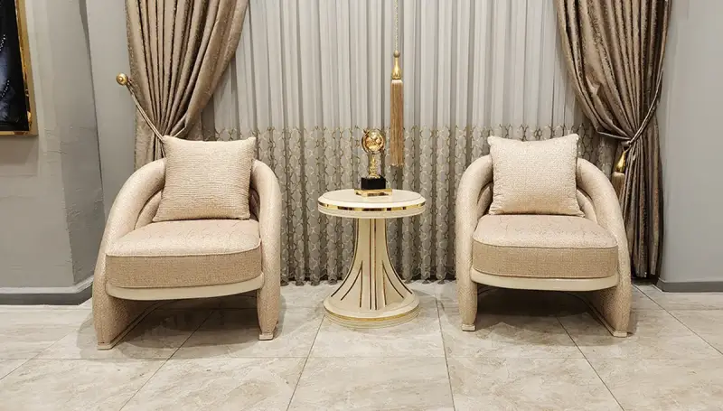 Perla Beyaz Lüks Koltuk Takımı - 4