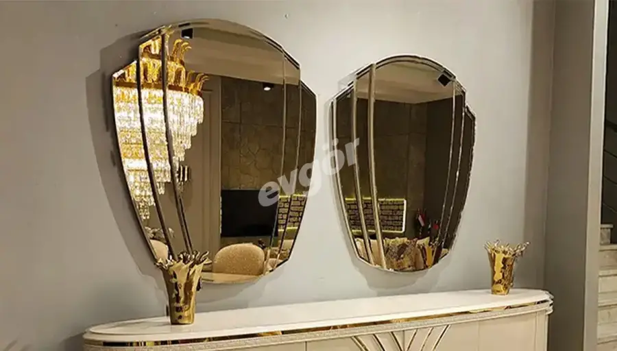 Perla Beyaz Lüks Konsol Aynası - 1